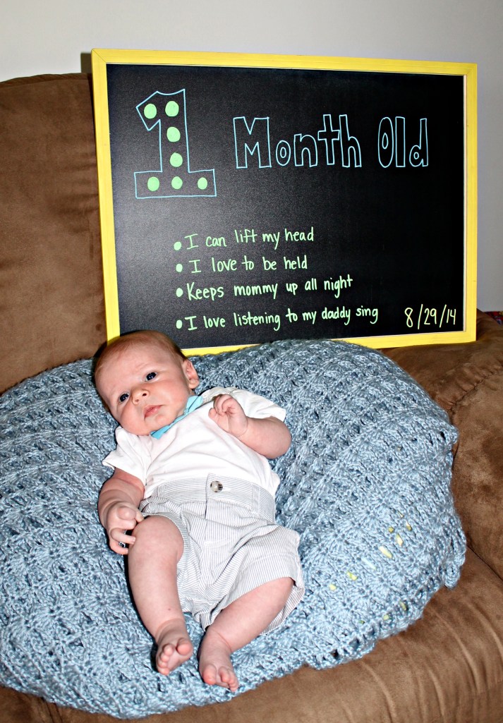 Grayson 1 month. 8/29/14