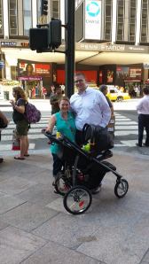 My family in front of Madison Square Garden. 