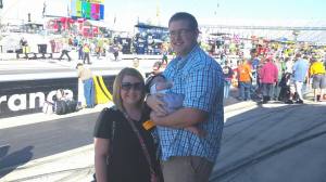 Brent, Grayson and I at Dover International Speedway. 